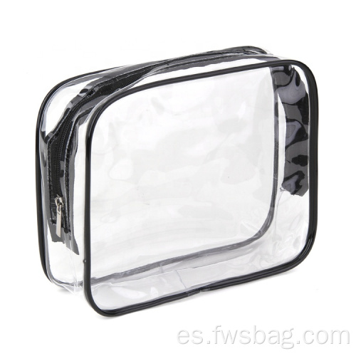 Bolsa transparente de la bolsa cosmética del PVC de maquillaje transparente